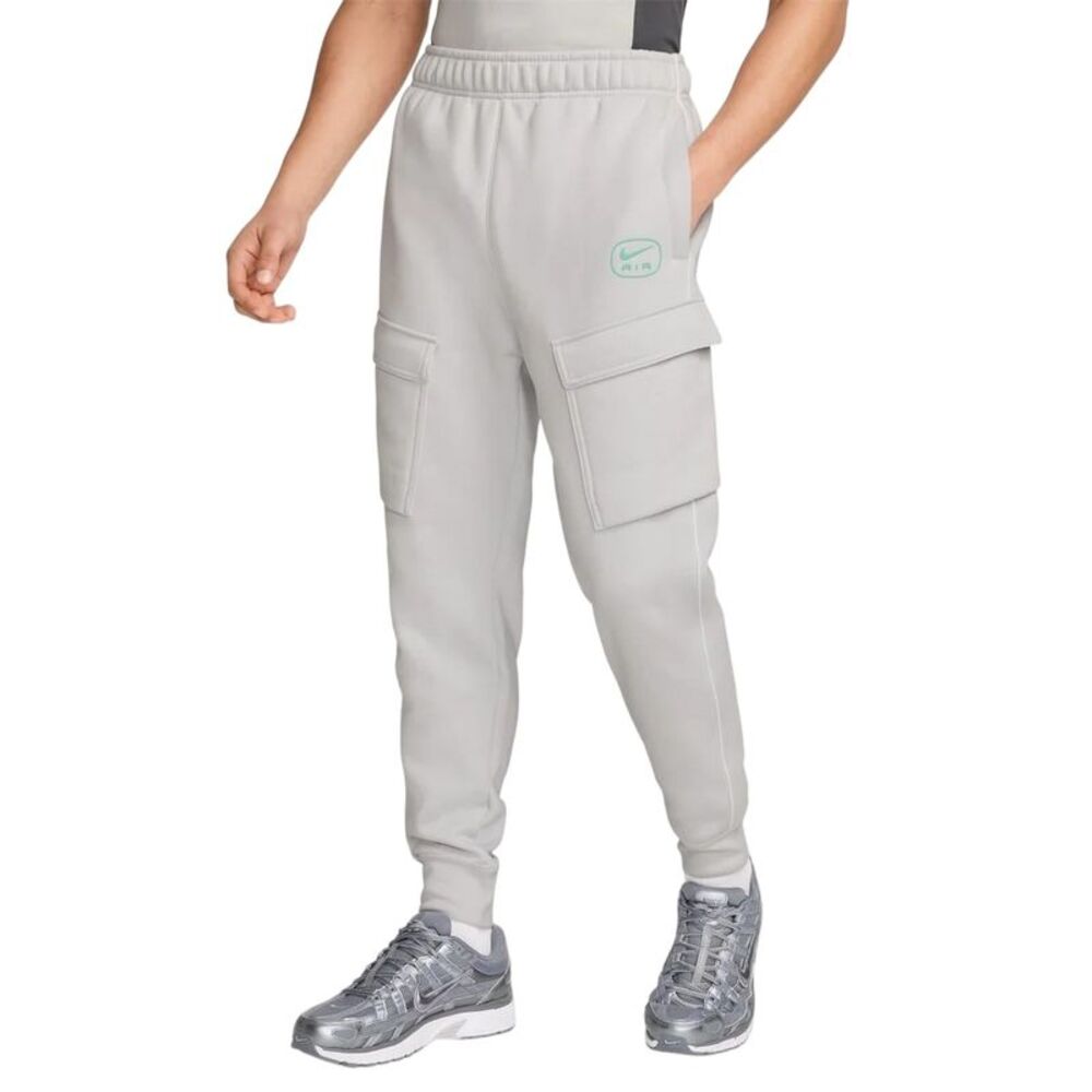 Nike Mens Air Fleece Cargo Jogging Bottoms / Gray/White